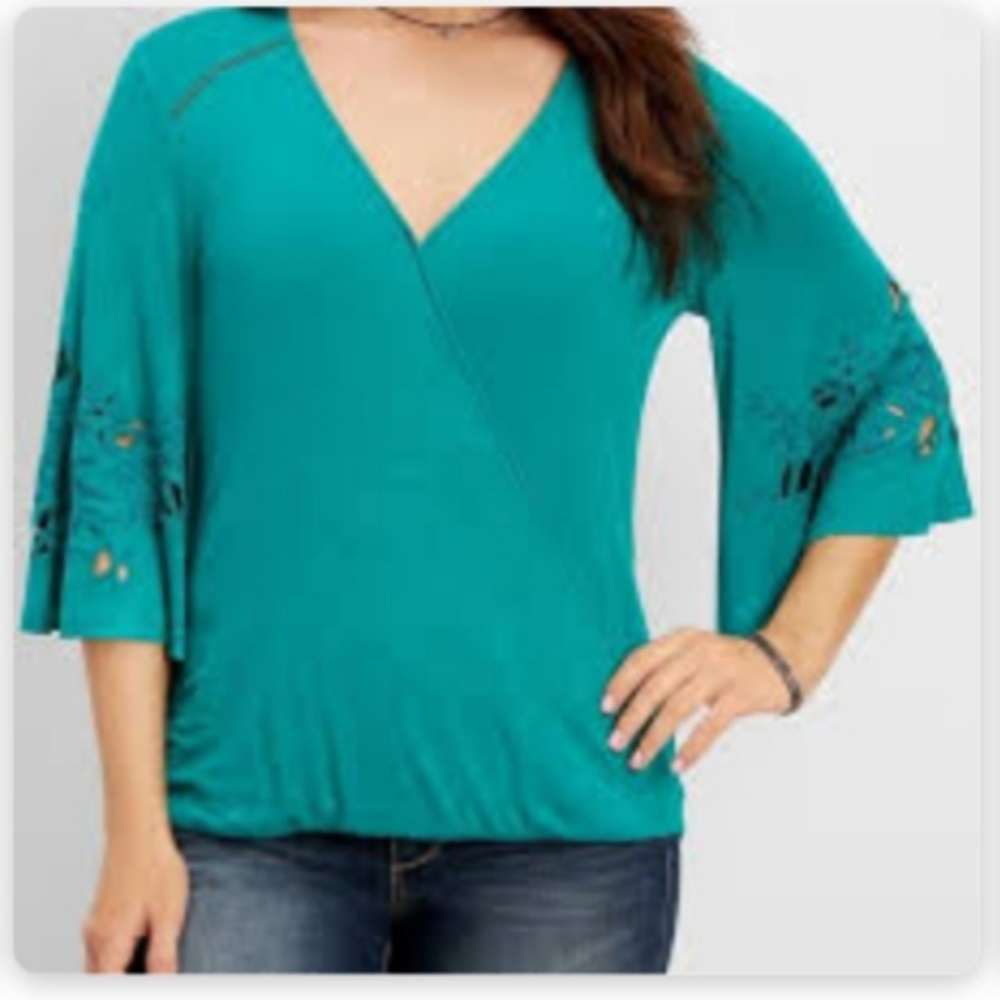 Maurice’s embroidered light and flowy dress shirt